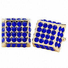 Load image into Gallery viewer, Vittorio Vico Square Studded Colored Crystal Cufflinks (CL 76XX)