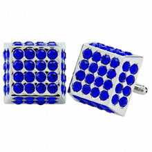 Load image into Gallery viewer, Vittorio Vico Square Studded Colored Crystal Cufflinks (CL 76XX)