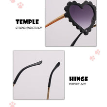 Load image into Gallery viewer, Classic Children's Fashionable Cute Heart-Shaped Sunglasses Designer Personalized Flower Love Baby Sunglasses Block 90% Of UVB and UVA Rays over sized heart shaped sunglasses