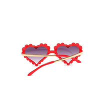 Load image into Gallery viewer, Classic Children's Fashionable Cute Heart-Shaped Sunglasses Designer Personalized Flower Love Baby Sunglasses Block 90% Of UVB and UVA Rays over sized heart shaped sunglasses