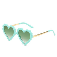 Load image into Gallery viewer, Classic Children's Fashionable Cute Heart-Shaped Sunglasses Designer Personalized Flower Love Baby Sunglasses Block 90% Of UVB and UVA Rays over sized heart shaped sunglasses