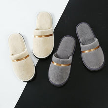 Load image into Gallery viewer, Classic Comfy Plush Slippers Star Thickening Antiskid Hotel Guest Room Home Slip On House Slippers For Women Indoor Outdoor Women's Bedroom Slippers Warm Soft Unisex Slippers