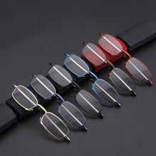 Load image into Gallery viewer, Classic Fashionable Folding Reading Glasses With Case For Men Women Telescopic Rotation Eyeglasses Includes Glasses Case Blue Light Blocking Reading Glasses Folding Reading Glasses, Small Folding Readers for Men Women