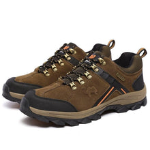 Load image into Gallery viewer, Classic Genuine Leather Outdoor Sport Mens Breathable Non slip Hiking Boots Light Mountain Climbing High Top Winter Warm Outdoor Walking Lace Up Anti-Slip Ankle Booties