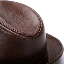 Load image into Gallery viewer, Mandotos Brown Leather Cap Premium Cowhide XL-XXXXL