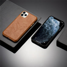 Load image into Gallery viewer, Classic Leather Case Compatible with iPhone Slim Leather Protective Case Midnight Green Luxury Genuine Leather Cover For iPhone 14 Pro 13 12 11 Pro Max X XS XR 7 8 Plus Case Vintage Leather Business Men Iphone Case