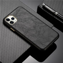 Load image into Gallery viewer, Classic Leather Case Compatible with iPhone Slim Leather Protective Case Midnight Green Luxury Genuine Leather Cover For iPhone 14 Pro 13 12 11 Pro Max X XS XR 7 8 Plus Case Vintage Leather Business Men Iphone Case