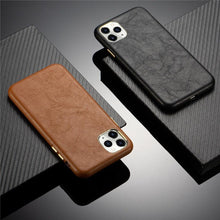 Load image into Gallery viewer, Classic Leather Case Compatible with iPhone Slim Leather Protective Case Midnight Green Luxury Genuine Leather Cover For iPhone 14 Pro 13 12 11 Pro Max X XS XR 7 8 Plus Case Vintage Leather Business Men Iphone Case
