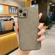 Load image into Gallery viewer, Classic Leather Case for iPhone Matte Texture Leather Phone Case For iPhone 13 12 11 Pro Max XS Max XR X 7 8 Plus 14Pro Luxury Shockproof Bumper Soft Back Cover