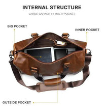 Load image into Gallery viewer, Classic Leather Duffel Bag