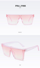 Load image into Gallery viewer, Classic Male Big Black Sunglasses For Men & Women New Fashionable Design New Mirror Pink Square Oversize Square Sunglasses for Women Men