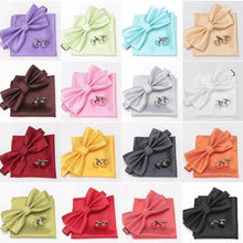 Load image into Gallery viewer, Classic Men Bowtie Cufflinks Set Casual Men's Fashionable Style Solid Color Bowties Elegant Accessories