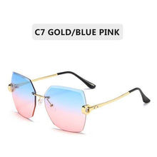 Load image into Gallery viewer, Classic Rimless Sunglasses Women Metal Frame Diamond Cutting Lens Sunglasses For Women New Fashion Black Color New Retro Sun Glasses For Women New Summer Style Sun glasses For Female Famous Style Frames