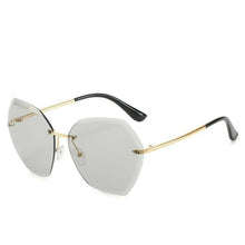 Load image into Gallery viewer, Classic Rimless Sunglasses Women Metal Frame Diamond Cutting Lens Sunglasses For Women New Fashion Black Color New Retro Sun Glasses For Women New Summer Style Sun glasses For Female Famous Style Frames