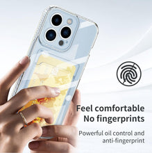 Load image into Gallery viewer, Classic Transparent Soft Thin Clear Wallet Case For iPhone 14 13 12 11 Pro Max 6 6S 7 8 Plus SE X XR XS Transparent Card Slot Pocket Simple Clear Shockproof Protective Slim iPhone Case