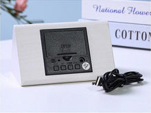 Load image into Gallery viewer, Clocks LED Wooden Alarm Clock Watch Wooden Wood Clock New Version LED Alarm Digital Desk Clock Adjustable Brightness, Alarm Time, Displays Time Date Temperature Table Voice Control Digital Wood Electronic Desktop Table