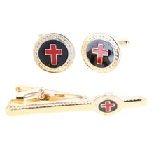 Load image into Gallery viewer, Vittorio Vico Religious Cufflinks & Tie Bar Set