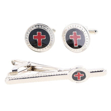 Load image into Gallery viewer, Vittorio Vico Religious Cufflinks & Tie Bar Set