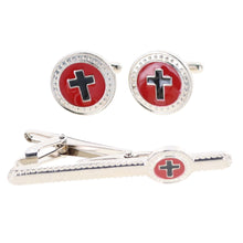 Load image into Gallery viewer, Vittorio Vico Religious Cufflinks & Tie Bar Set