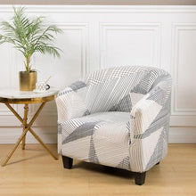 Load image into Gallery viewer, Club Chair Cover Armchair Slipcover Geometric Printed Small Sofa Covers Protect For Pets Chair Decoration Chair Slipcover Decoration Club Chair Cover Spandex Elastic Armchair Slipcover Geometric Printed Small Sofa Covers Protect For Living Room Hotel Bar
