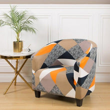 Load image into Gallery viewer, Club Chair Cover Armchair Slipcover Geometric Printed Small Sofa Covers Protect For Pets Chair Decoration Chair Slipcover Decoration Club Chair Cover Spandex Elastic Armchair Slipcover Geometric Printed Small Sofa Covers Protect For Living Room Hotel Bar