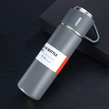 Load image into Gallery viewer, Coffee Thermos 500ml Water Bottle Portable Thermal Travel Sports Mug In-Car Insulated Cup Stainless Steel Vacuum Flasks Double Layer Stainless Steel Vacuum Flask Set with 3 Cups Including Lid