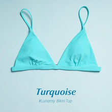 Load image into Gallery viewer, Colorful Bikini Thong Swimwear Women Swimsuit Top And Bottoms T-Back Brazilian Swimming Women's Strappy Triangle Bikini Sets High Cut Cheeky Thong Bottom Swimsuits