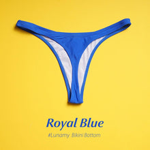Load image into Gallery viewer, Colorful Bikini Thong Swimwear Women Swimsuit Top And Bottoms T-Back Brazilian Swimming Women's Strappy Triangle Bikini Sets High Cut Cheeky Thong Bottom Swimsuits