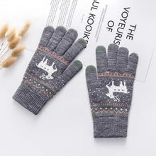 Load image into Gallery viewer, Colorful Christmas Deer Printed Warm Autumn Winter Comfortable Gloves For Men Women Cute Unisex Stylish Design Soft Full Finger Gloves