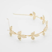 Load image into Gallery viewer, Colorful Rhinestone Flower Leaf Hair Hoop Headband Hairband for Women Girls Bezel Hair Band Hair Accessories Flower and Leaves Crown Hair Band for Bride and Bridesmaids