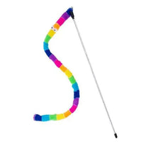 Load image into Gallery viewer, Colorful Rod Wand Feather Teaser Exerciser For Cats Soft Funny Interactive Toy For Pets Cute Cat Accessories