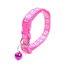 Load image into Gallery viewer, Colorful Super Soft Nylon Pet Adjustable Collars Cute Print Collar Stylish Footprint Pets Necklace Collars For Dogs