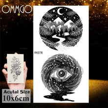 Load image into Gallery viewer, Colorful Tribal Tattoo Feather Temporary Tattoos Custom Waterproof Modern Tatoos Luxury Design