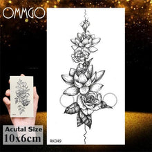 Load image into Gallery viewer, Colorful Tribal Tattoo Feather Temporary Tattoos Custom Waterproof Modern Tatoos Luxury Design