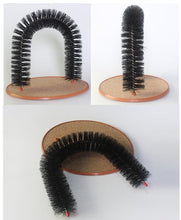 Load image into Gallery viewer, Comfortable Arch Cats Massager Pet Cat Itching Grooming Supplies Round Fleece Base Kitten Toy Scratching Device Brush For Cat Arch Self Grooming and Massaging Brush Toy Pet Scratcher Pads Hair Cleaner