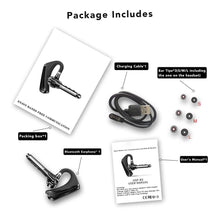 Load image into Gallery viewer, Comfortable Bluetooth Earpiece Wireless Earphone Bluetooth 5.0 Handsfree Earpiece Noise Cancelling HiFi Headset With Dual HD Mic For All Smart Phones Ear Wireless Bluetooth Sport Lightweight Headphones With Case Standby Time For Business Workout Driving