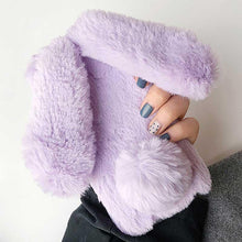 Load image into Gallery viewer, Comfortable Bunny Funny Women Phone Cover For iPhone 12 mini 11 Pro Max Hairy Cute Rabbit Animal Case For iPhone XS MAX XR Soft Lightweight Phone Cover Girl Gifts