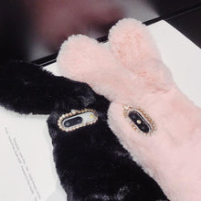 Load image into Gallery viewer, Comfortable Bunny Funny Women Phone Cover For iPhone 12 mini 11 Pro Max Hairy Cute Rabbit Animal Case For iPhone XS MAX XR Soft Lightweight Phone Cover Girl Gifts