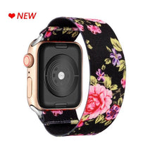 Load image into Gallery viewer, Comfortable Elastic Scrunchie Strap Band For Watch Women Bracelet Compatible With Watch Band 41mm 40mm 38mm Women Girls Adjustable Elastic Nylon Strap Solo Loop Replacement Lightweight Wristband For Watches