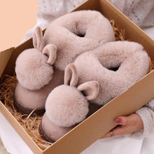 Load image into Gallery viewer, Comfortable Fashion Autumn Winter Cotton Slippers Rabbit Ear Home Indoor Slippers Winter Warm Shoes Womens Cute Plush Slippers Warm Indoor Slippers For Women Fleece Plush Bedroom Winter Boots