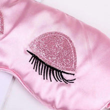 Load image into Gallery viewer, Comfortable Pink Silk Elegant Sleeping Mask Long Eyelash Sleeping Eye Mask Soft Sleeping Mask With Elastic Strap Breathable Lightweight Blindfold For Women Eye Cover Eyeshade With Luxury Bag