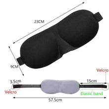 Load image into Gallery viewer, Comfortable Sleep Mask Natural Sleeping Adjustable Eye Mask Lightweight Cover Eye Patch Unisex Blindfold Travel Mask