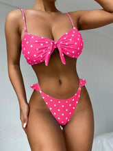 Load image into Gallery viewer, Comfortable Swimwear Women's Strappy One Piece Swimsuits Tie Knot Front Bathing Suits Cut Out Swimwear Female Bow Strap V-neck Swimsuit Women Two Pieces Bikini Set Push Up Bathing Suit Summer Beach Beachwear