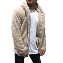 Load image into Gallery viewer, Comfortable Winter Unisex Jacket Fluffy Thick Warm Jacket Long Sleeve Hooded Coat Soft Coat Jacket Warm Casual Button Jacket Elegant Modern Autumn Plush Buttons Closure Thick Men Coat For Outdoor