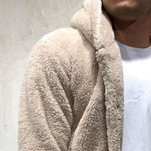 Load image into Gallery viewer, Comfortable Winter Unisex Jacket Fluffy Thick Warm Jacket Long Sleeve Hooded Coat Soft Coat Jacket Warm Casual Button Jacket Elegant Modern Autumn Plush Buttons Closure Thick Men Coat For Outdoor
