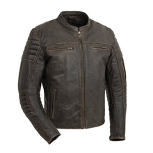 Load image into Gallery viewer, Commuter Men's Motorcycle Leather Jacket