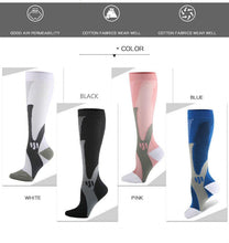 Load image into Gallery viewer, Compression Socks Nylon Medical Nursing Stockings Specializes Outdoor Cycling Sport Socks Men,20-30mmhg Run Nurse Socks for Edema Diabetic Varicose Veins Fast-drying Breathable Adult Sports Socks