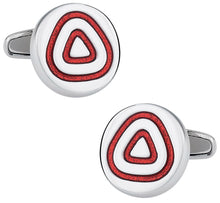 Load image into Gallery viewer, Concentric Red Cufflinks