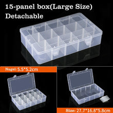 Load image into Gallery viewer, Container Plastic Box Practical Adjustable Compartment Jewelry Earring Bead Screw Holder Case Display Case storage Box Plastic Jewelry Box for Earrings Rings Necklaces Storage Box
