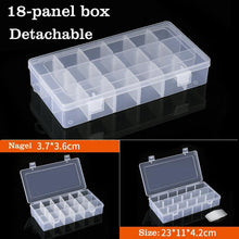 Load image into Gallery viewer, Container Plastic Box Practical Adjustable Compartment Jewelry Earring Bead Screw Holder Case Display Case storage Box Plastic Jewelry Box for Earrings Rings Necklaces Storage Box